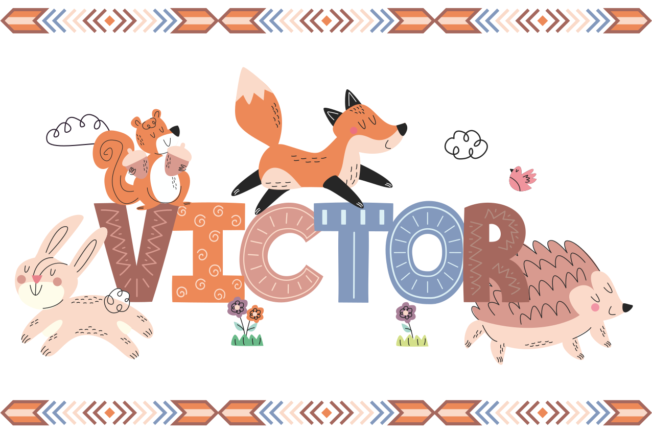 ランチョンマット 子供 動物の友達が集まる - TENSTICKERS