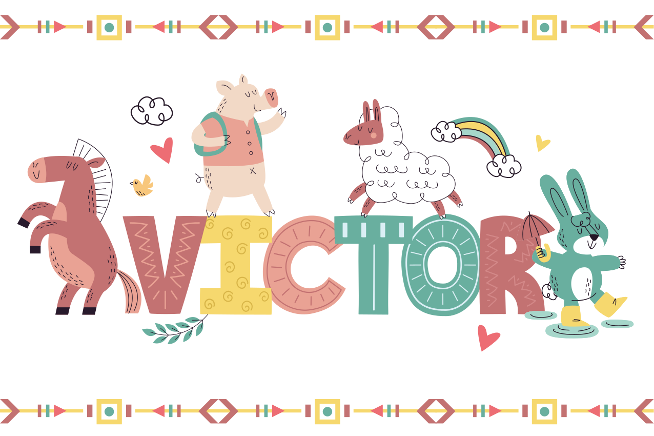 ランチョンマット 子供 かわいい動物キャラクター - TENSTICKERS