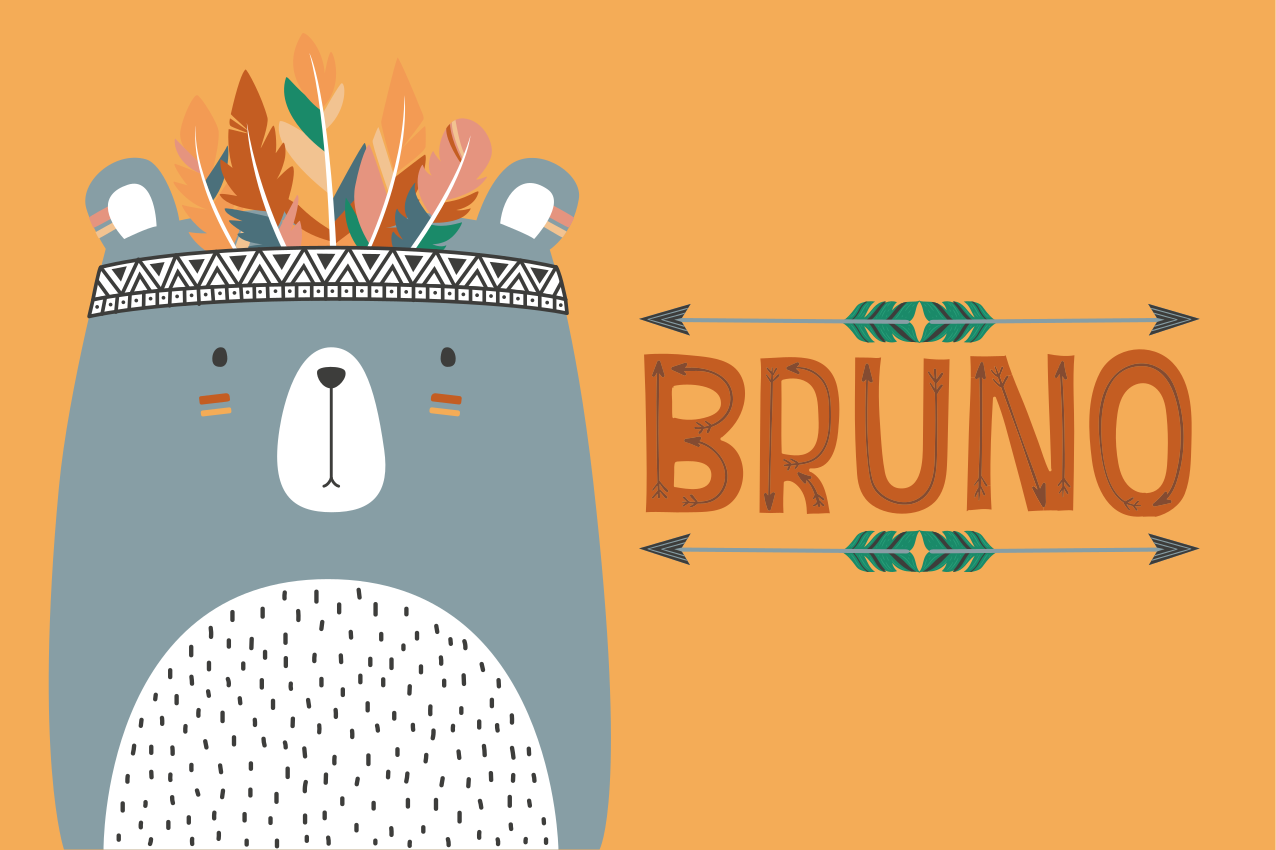 ランチョンマット 子供 かわいいクマのイラスト - TENSTICKERS