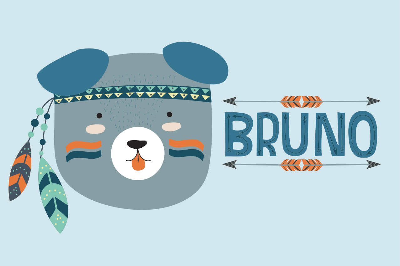 ランチョンマット 子供 かわいいクマの頭 - TENSTICKERS