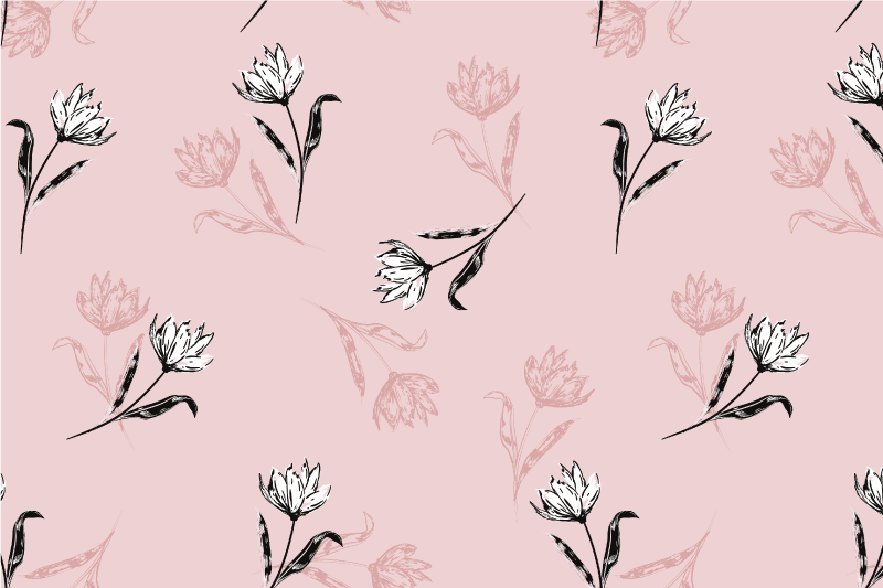 ランチョン マット 柄 エレガントな植物の構成 - TENSTICKERS