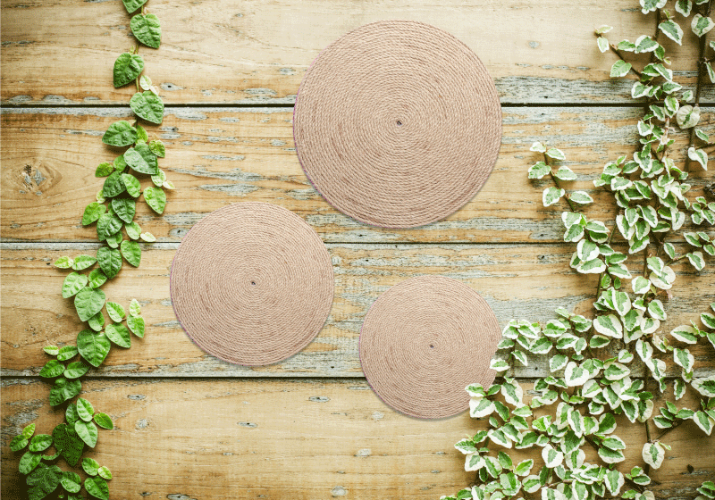 テーブル クロス モダン ナチュラル コースターセット - TENSTICKERS