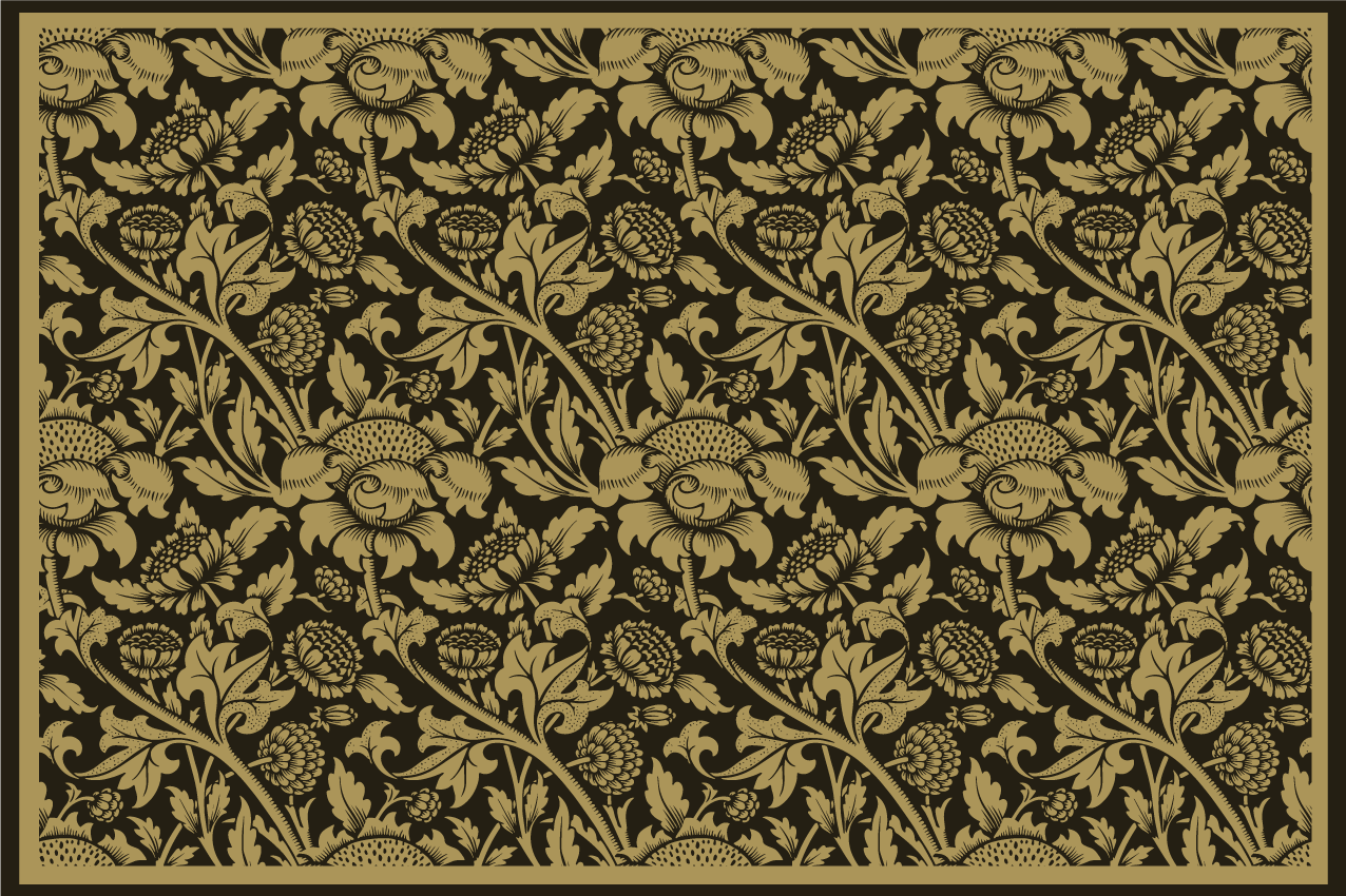 ランチョンマット エレガント 植物の優雅さ - TENSTICKERS