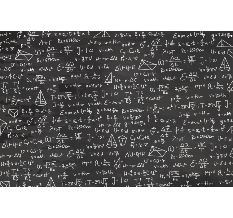 ティーンエイジャー 壁画 数学の黒板のパターン - TENSTICKERS