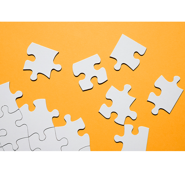 ジグソーピースの抽象的な壁の壁画 - TENSTICKERS