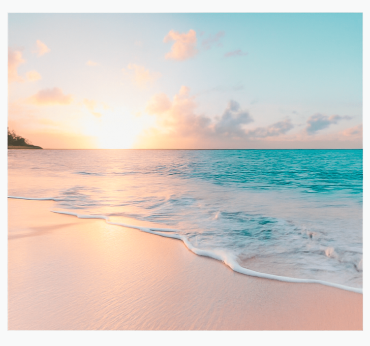 壁画 海 穏やかな夕焼けのデザイン - TENSTICKERS