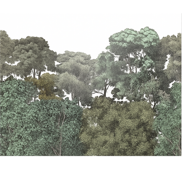 ティーンエイジャー 壁画 エレガントな熱帯雨林モチーフ - TENSTICKERS