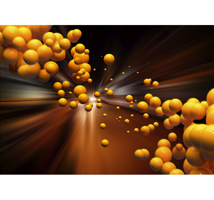 3d 壁画 鮮やかな球状の爆発 - TENSTICKERS