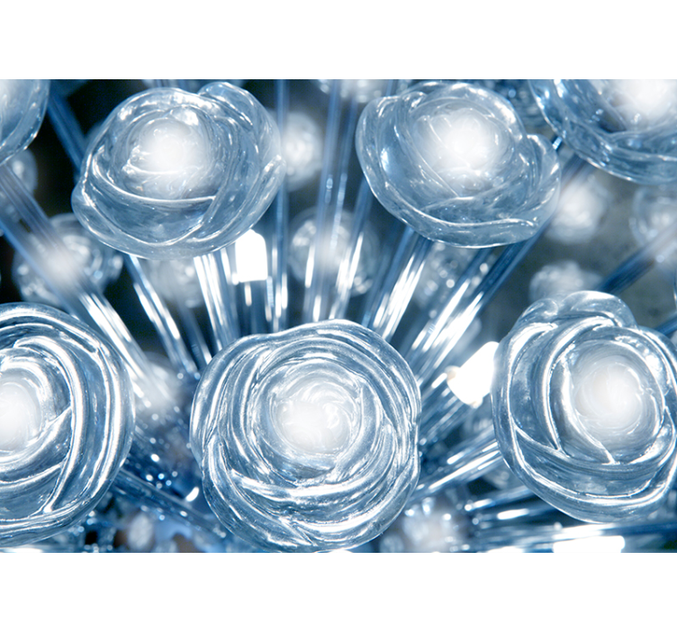 クリスタルフラワーウォール壁画 - TENSTICKERS