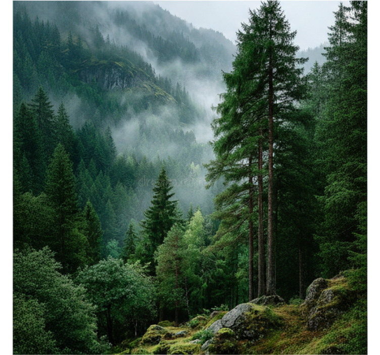 森の壁の壁画ムーディーな選択 - TENSTICKERS