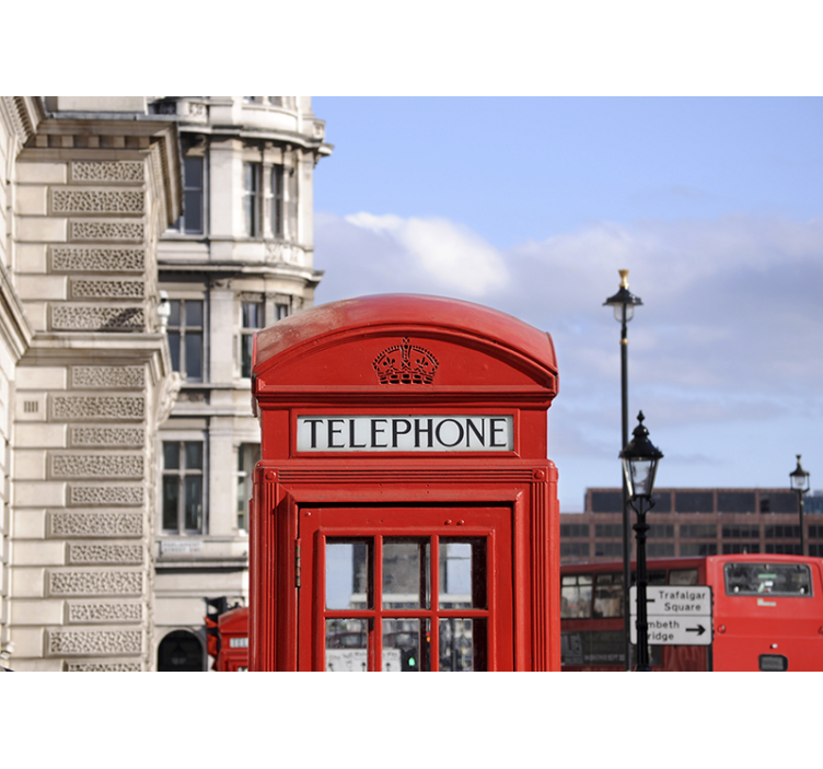 ロンドン 壁画 ロンドンの電話ボックス - TENSTICKERS