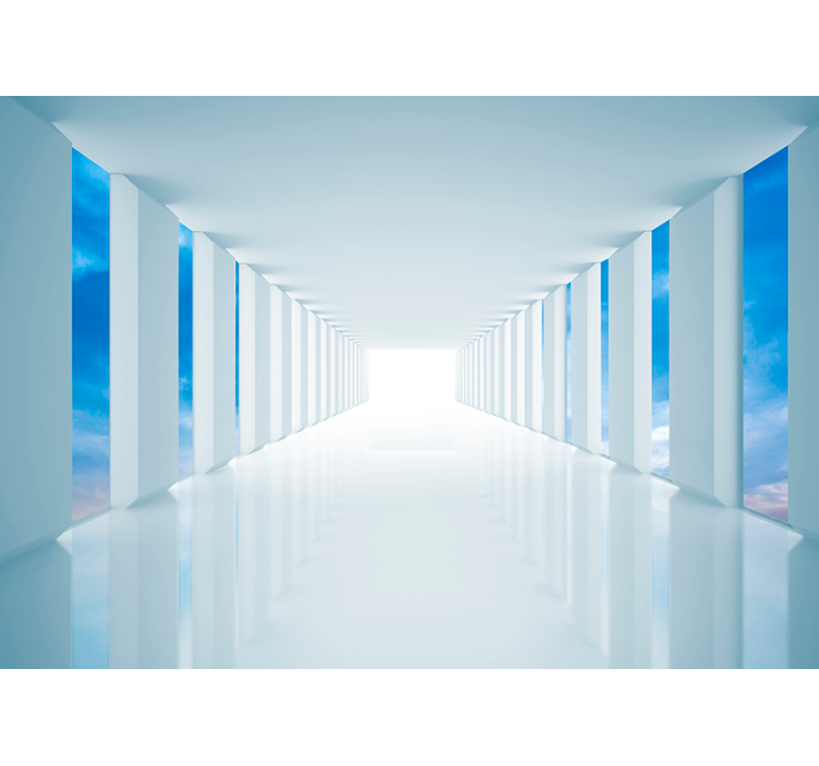 空を歩く3 d壁壁画 - TENSTICKERS