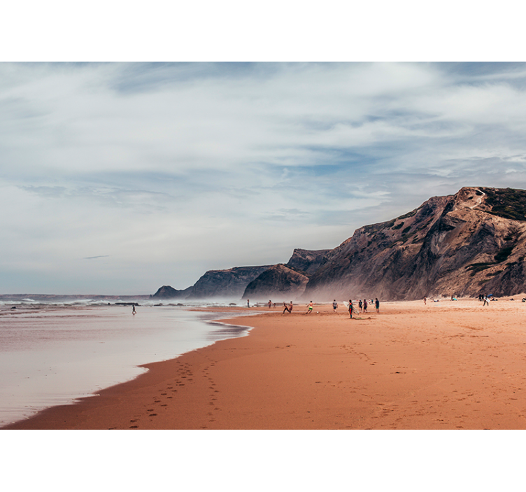 灰色の夏の海の壁の壁画 - TENSTICKERS