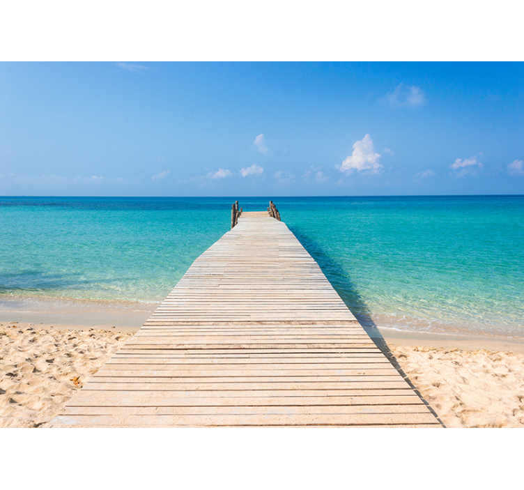 ビーチの海の壁の壁画 - TENSTICKERS