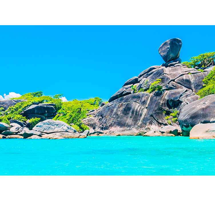 風景壁壁画 熱帯の海の景色 - TENSTICKERS