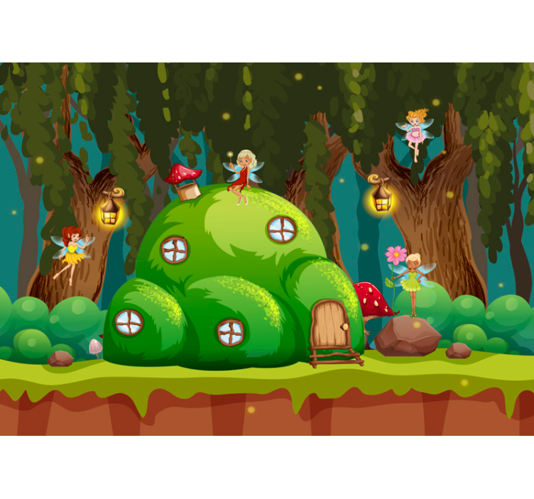 子供の壁画の妖精の世界 - TENSTICKERS