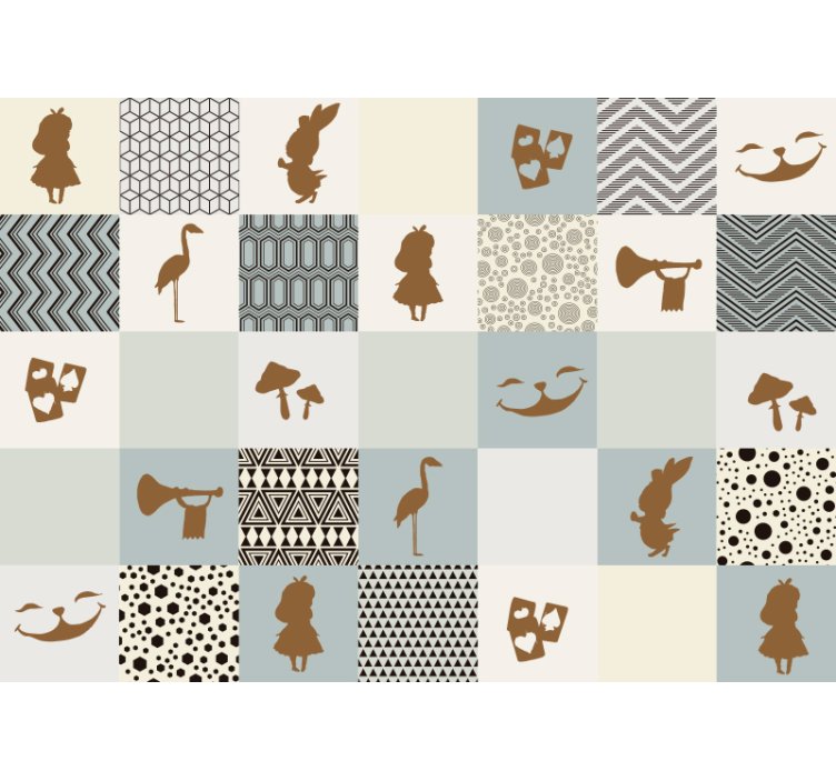 不思議の国のアリスファンタジーの壁画 - TENSTICKERS