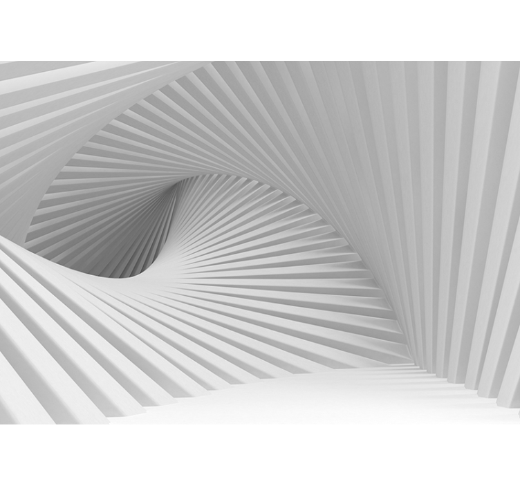 階段の波3 d壁壁画 - TENSTICKERS