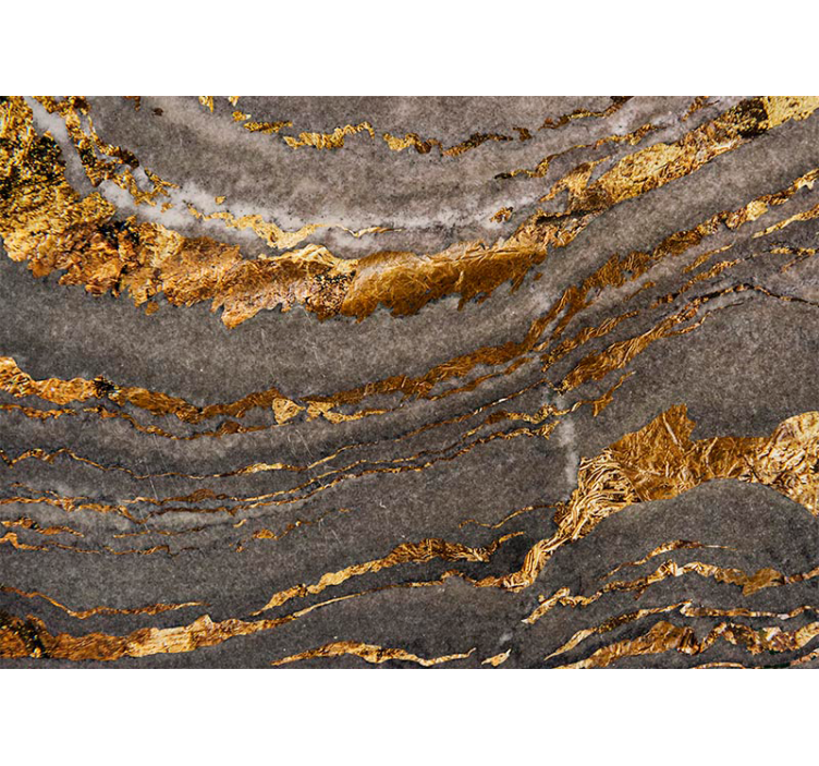 豪華な金と青の大理石の壁画 - TENSTICKERS