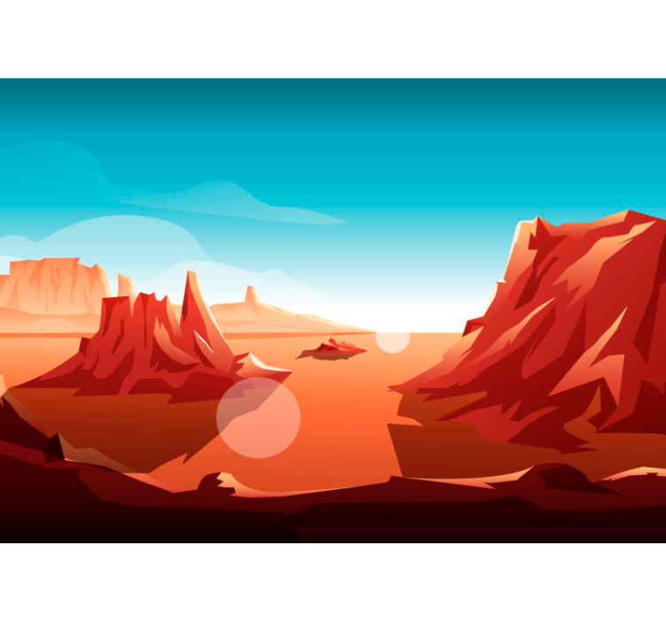 砂漠の太陽の子供たちの壁の壁画 - TENSTICKERS