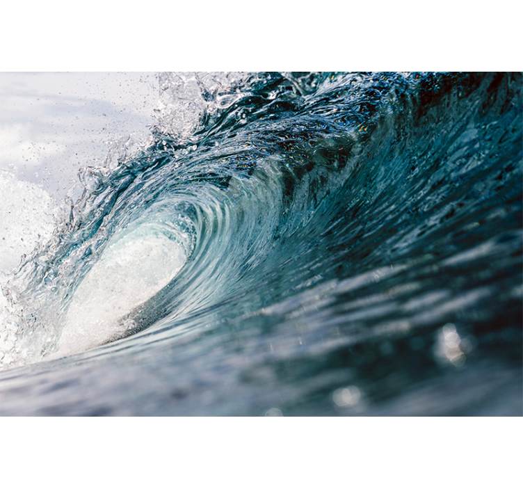 海壁壁画の大きな波 - TENSTICKERS