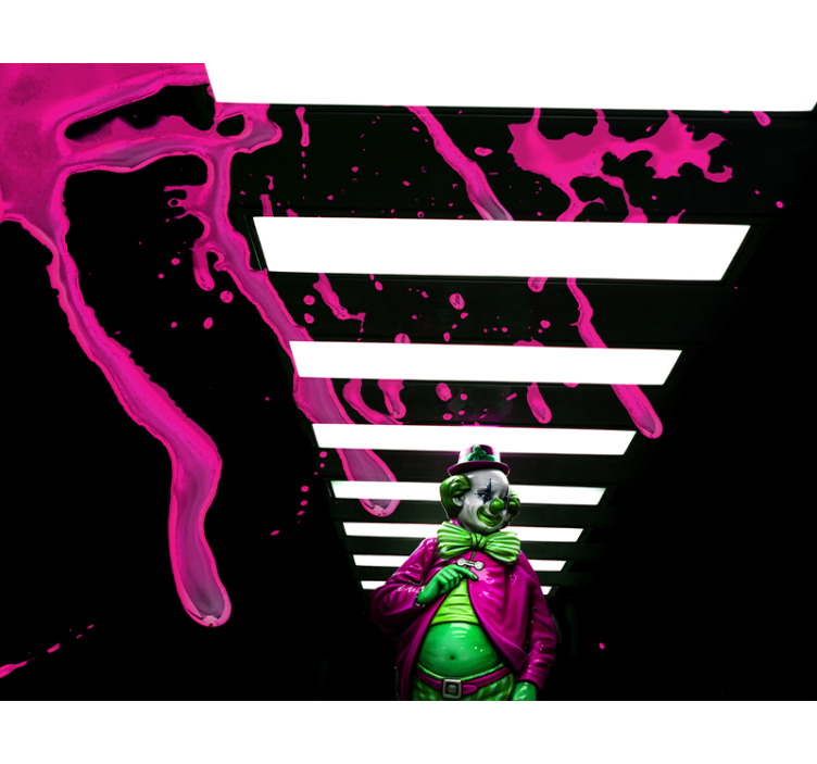 涂鸦 壁画 ピンクのピエロ - TENSTICKERS