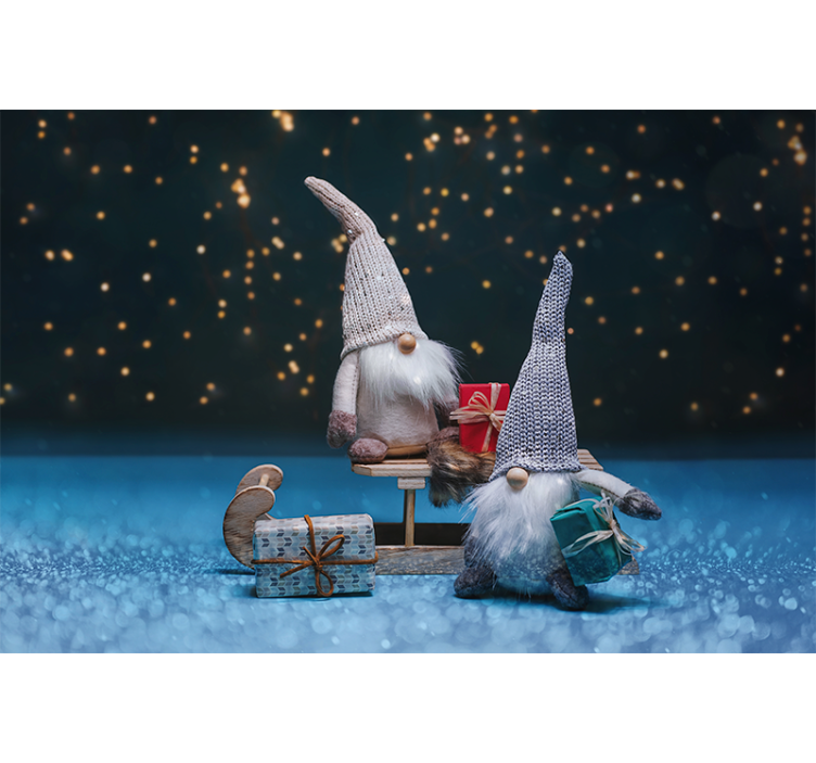 クリスマス 壁画 お祝いのノームの祭り - TENSTICKERS