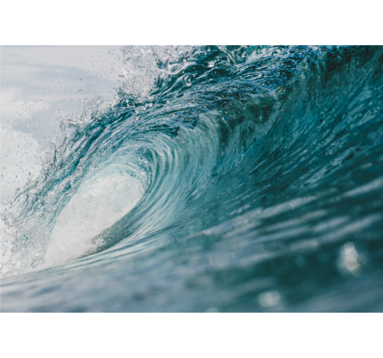 壁画 海 ダイナミックオーシャンウェーブ - TENSTICKERS