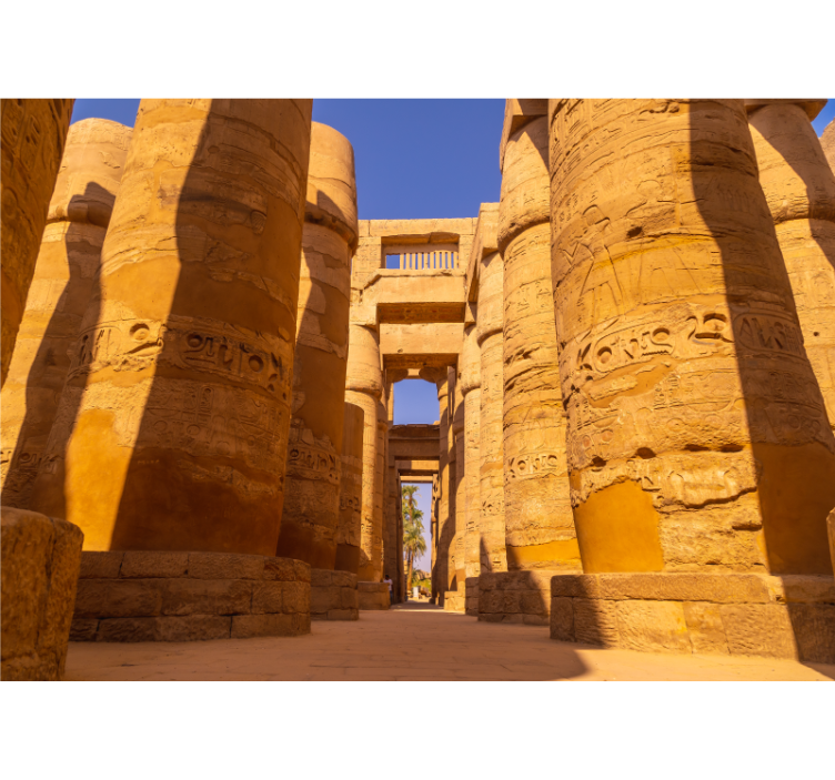 都市と国の壁の壁画 歴史的な寺院の柱 - TENSTICKERS