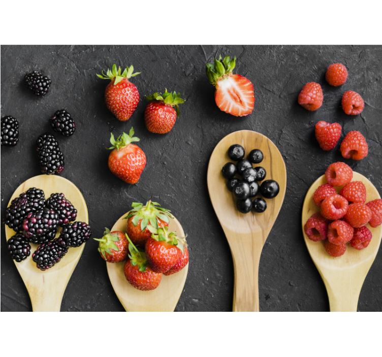 花 柄 壁画 ベリーコレクションディスプレイ - TENSTICKERS