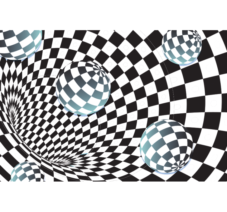 立方体の世界の3dステッカーの壁の写真の錯覚 - TENSTICKERS