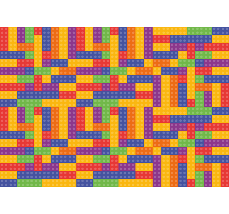 他のテクスチャとパターン 壁画 カラフルなブロックパターン - TENSTICKERS