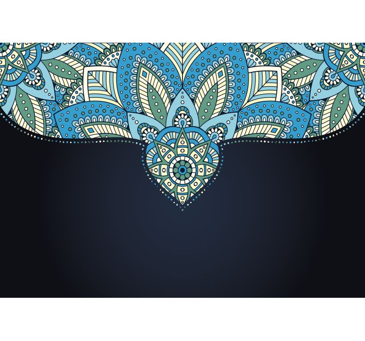 マンダラ壁画 複雑な葉の模様 - TENSTICKERS
