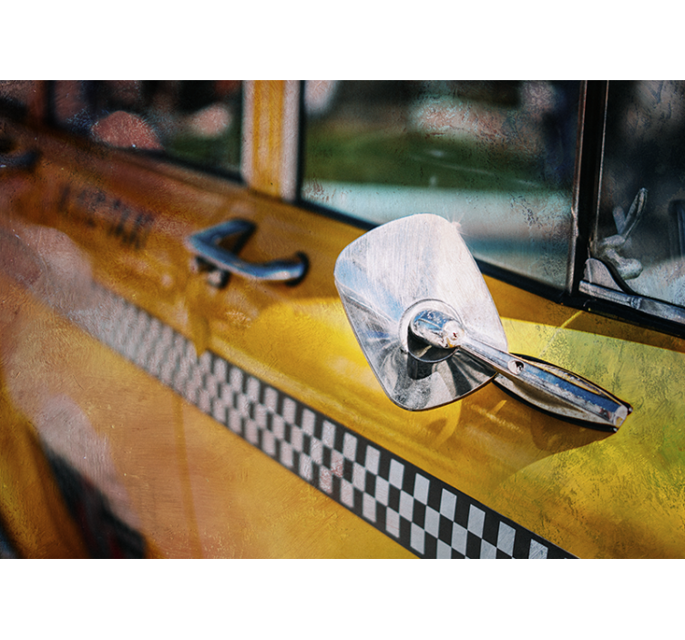 ニューヨークの壁画アイコニックイエロータクシー - TENSTICKERS