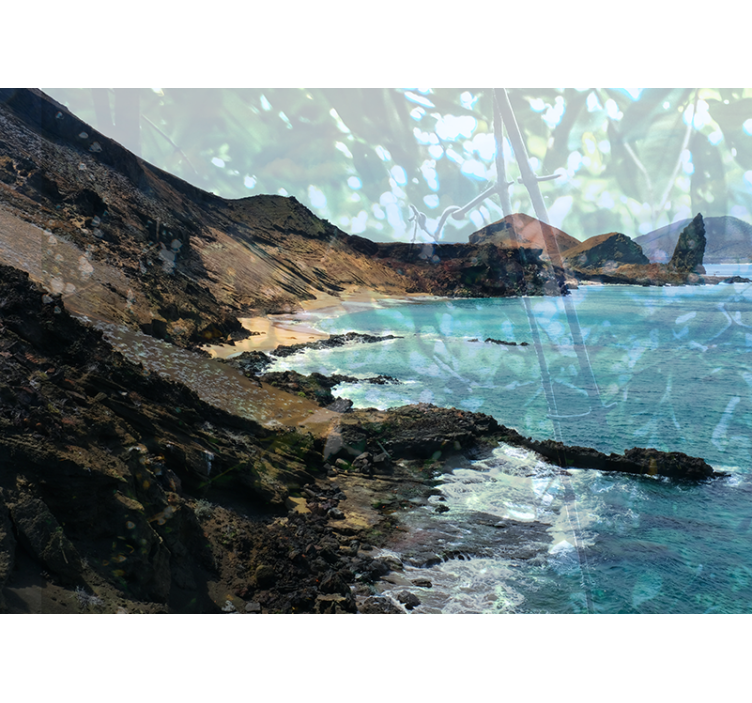 風景壁壁画 海岸の岩石層 - TENSTICKERS