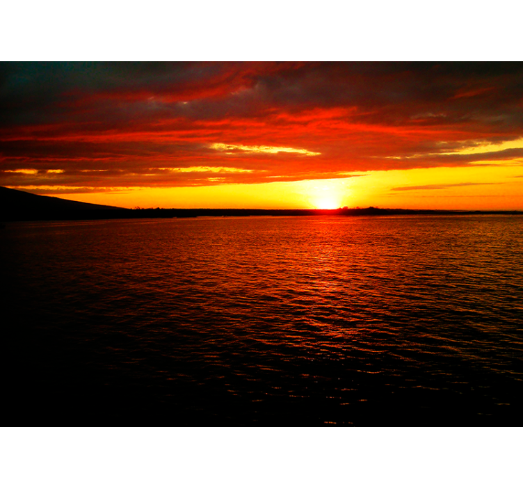 海の壁画の下で夕暮れ時のエクアドルのビーチ - TENSTICKERS