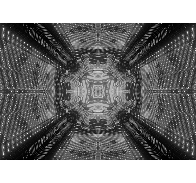 黒と白の視覚効果の 3 d 壁画 - TENSTICKERS