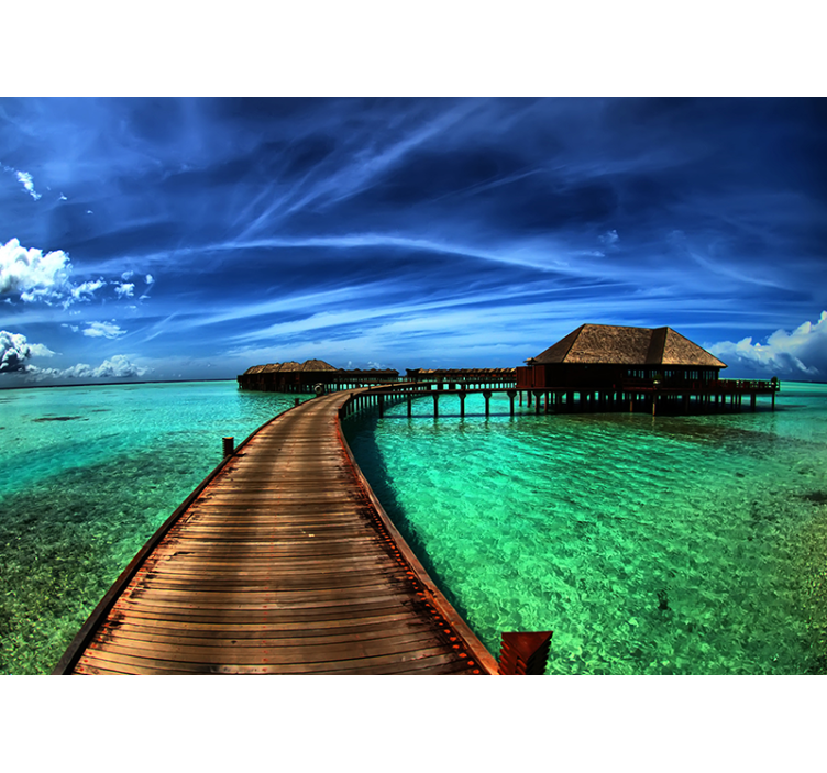 自然 壁画 熱帯の海の風景 - TENSTICKERS