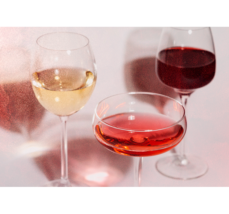 音楽 壁の壁画 エレガントなワイングラス - TENSTICKERS