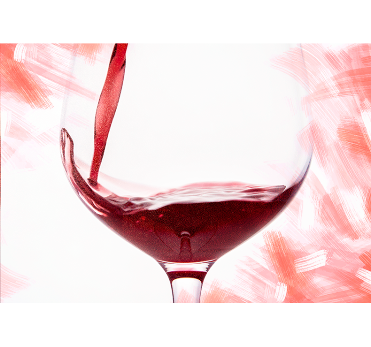 愛の壁画ワイングラスの飛沫 - TENSTICKERS