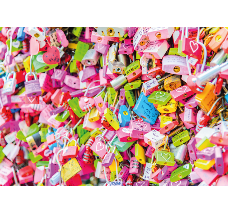 愛の南京錠アーバンアートの壁画 - TENSTICKERS