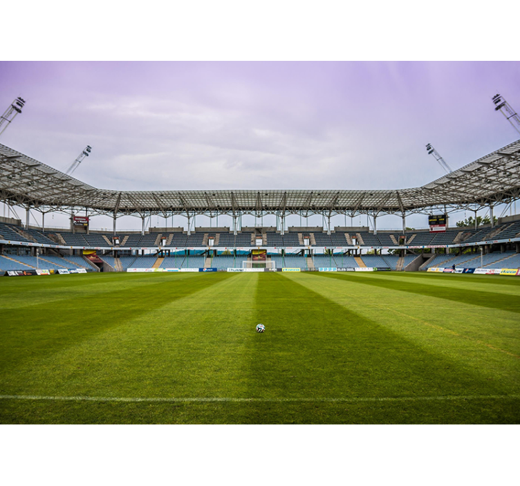 都市と国の壁の壁画サッカー場の風景 - TENSTICKERS