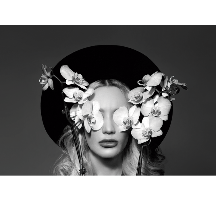 花 柄 壁画 蘭の優雅さ - TENSTICKERS