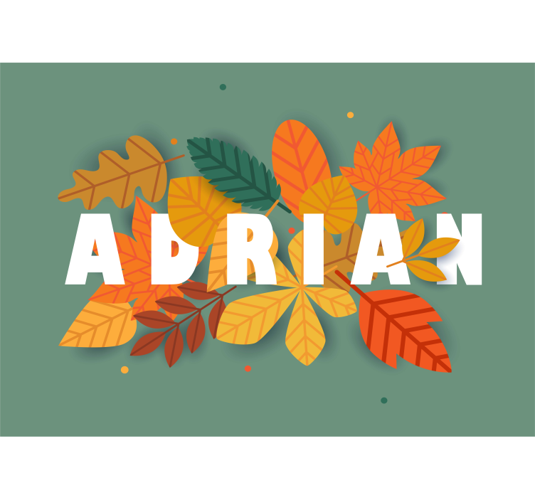 他の花壁の壁画 秋の葉のアレンジメント - TENSTICKERS