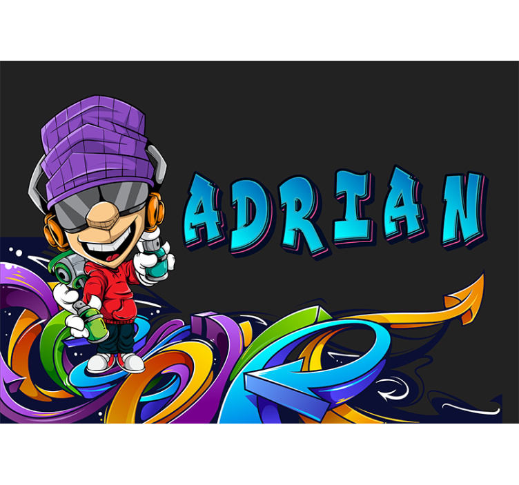 涂鸦 壁画 クールなキャラクター - TENSTICKERS