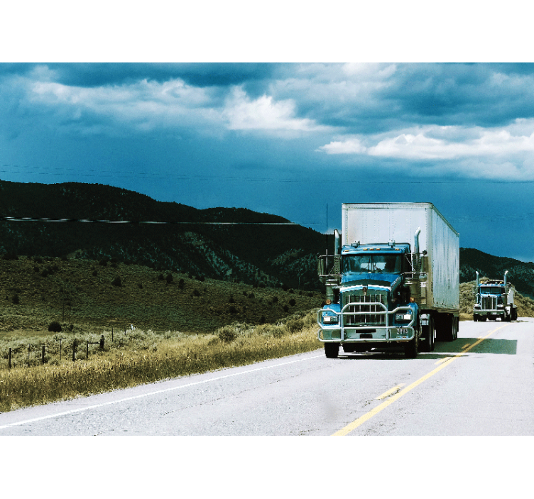 車 壁画 高速道路の車両 - TENSTICKERS