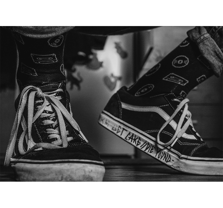 音楽 壁の壁画 カセットテープソックス - TENSTICKERS