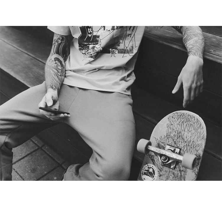 他の都市や国 壁画 スケートボードのアーバンスタイル - TENSTICKERS