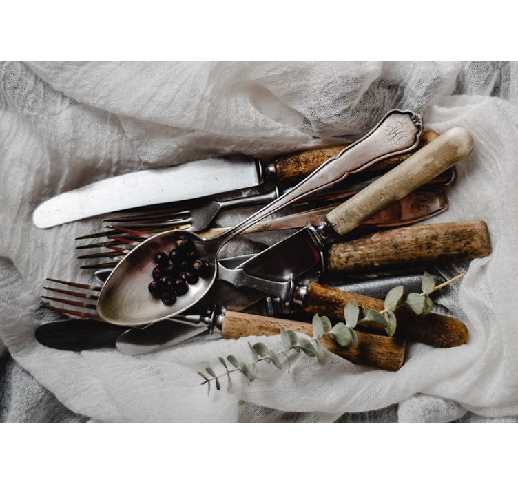 キッチン 壁画 ヴィンテージ器具のアンサンブル - TENSTICKERS