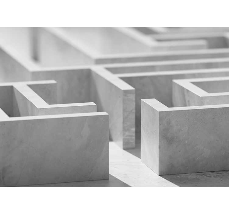 抽象的な壁の壁画迷路構造の詳細 - TENSTICKERS